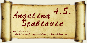 Angelina Stablović vizit kartica